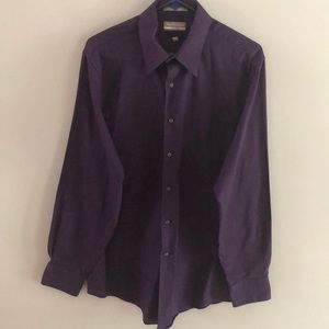 Van Heusen Fitted-Dark Purple w/faint stripes
